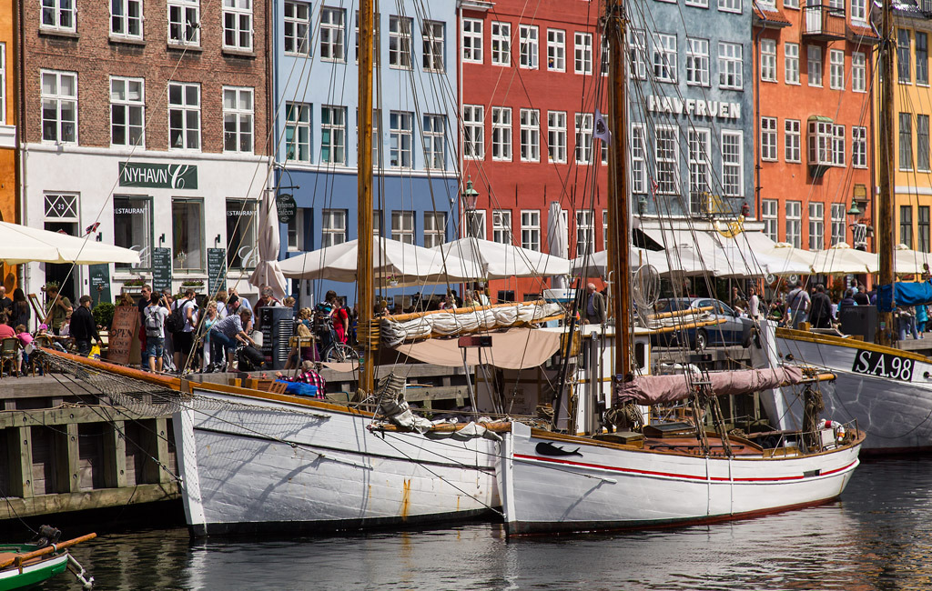 Ketches moored at Nyhavn